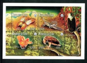 Chad 653a, MNH, Insects Butterflies 1996. x24066