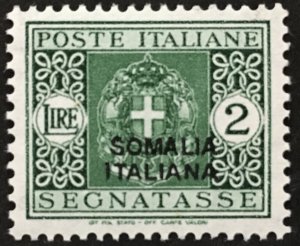 Italy Somalia Tax n.61 Super Centered cv 540$ MNH**