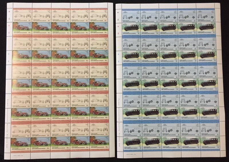 TUVALU Cars Automobiles Sheets x 22 MNH(1100 Stamps) BLK23 