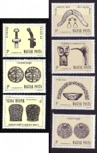 Hungary-Sc#2843-9-unused NH set-Archaeological discoveries-1983-