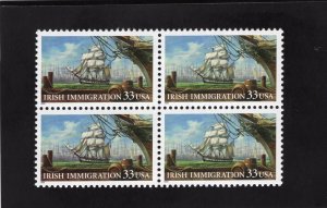 3286 Irish Immigration, MNH blk/4