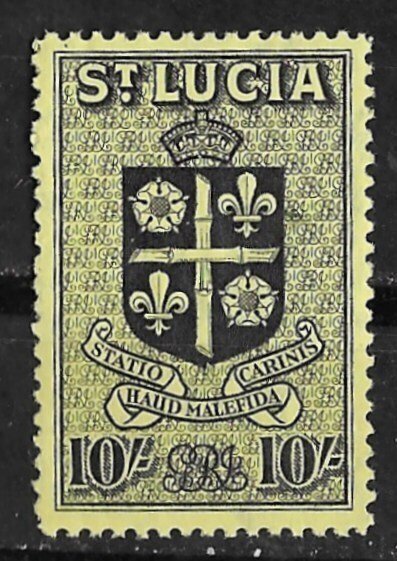 St. Lucia # 125  Coat of Arms  10sh.  (1)  VLH Unused