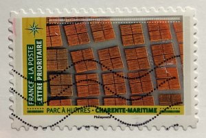 France 2021 Scott 5963 used- Mosaic of Landscapes, Oyster Beds Charente-Maritime