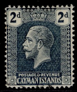 CAYMAN ISLANDS GV SG73, 2d slate-grey, FINE USED.