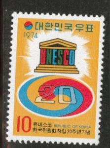 Korea Scott 908 MNH** 1974 UNESCO stamp