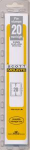 Prinz Scott Stamp Mount 20/215 mm - CLEAR - Pack of 22 (20x215  20mm)  STRIP 919