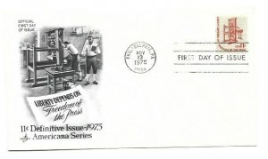 1593 11c Americana Freedom of the Press ArtCraft FDC