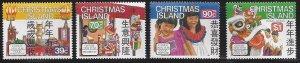 Christmas Island #226-29 MNH set, Chinese new year, issued 1989