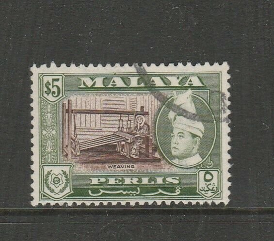 Malaya Perlis 1957/62 Defs $5 Used SG 40