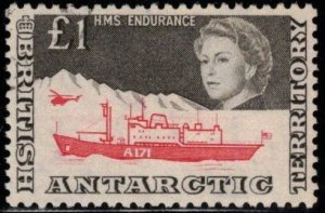 BRITISH ANTARCTIC 1969 £1 HMS Endurance; Scott 24, SG 15a; Used