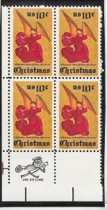 US#1550 10c Christmas 1974 Zip Block of 4 (MNH) CV $1.00