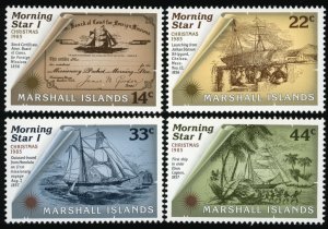 MARSHALL ISLANDS Sc 82-85 VF/MNH - 1985 - Missionary Ship Morning Star I - SET