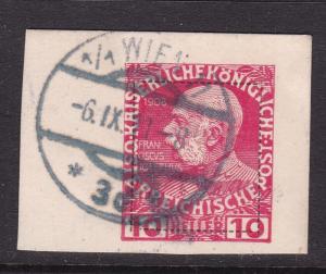 Austria 1911 10 Heller Cutout Vienna CDS VFU VFG 