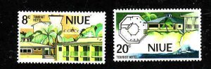 Niue-Sc#177-8- id9-unused NH set-Tourist Hotel-1975-