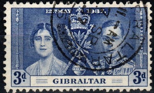 Gibraltar #106 F-VF Used CV $3.00 (X6504)