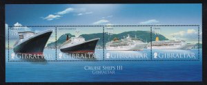 Gibraltar 2007 Cruise Ships Mint MNH Miniature Sheet SG MS 1184 SC 1079a