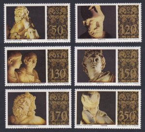 VATICAN Scott 617-622 MNH** 1977 Classical Sculpture set CV$1.50