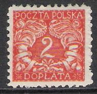 Poland #J13 Postage Due MH