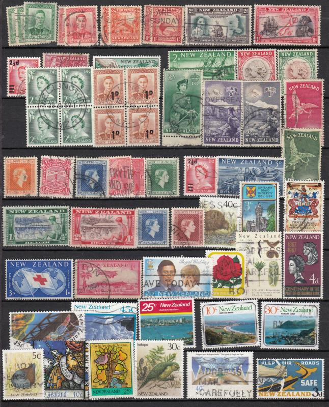 New Zealand - 130++ stamp lot #1 (1460)