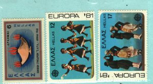 Greece #930, 1386-7 MNH