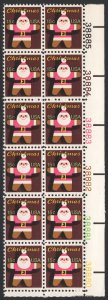 SC#1800 15¢ Santa Claus Ornament Plate Block of Twelve (1979) MNH