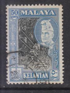 Malaya Kelantan 1957 Sc 79 50c Used