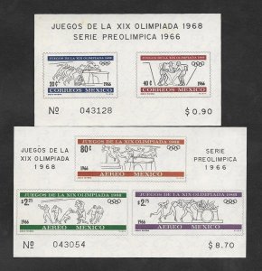 SE)1966 MEXICO  GAMES OF THE 19TH OLYMPIAD, PRE OLYMPIC SERIES, WRE