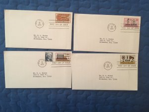 set of 4 FDCs ELECTRONICS from 1973 ready to paint