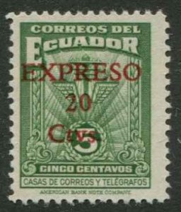 Ecuador SC# E6 O/P EXPRESO 20 Cts on 5c MH SCV $3.00