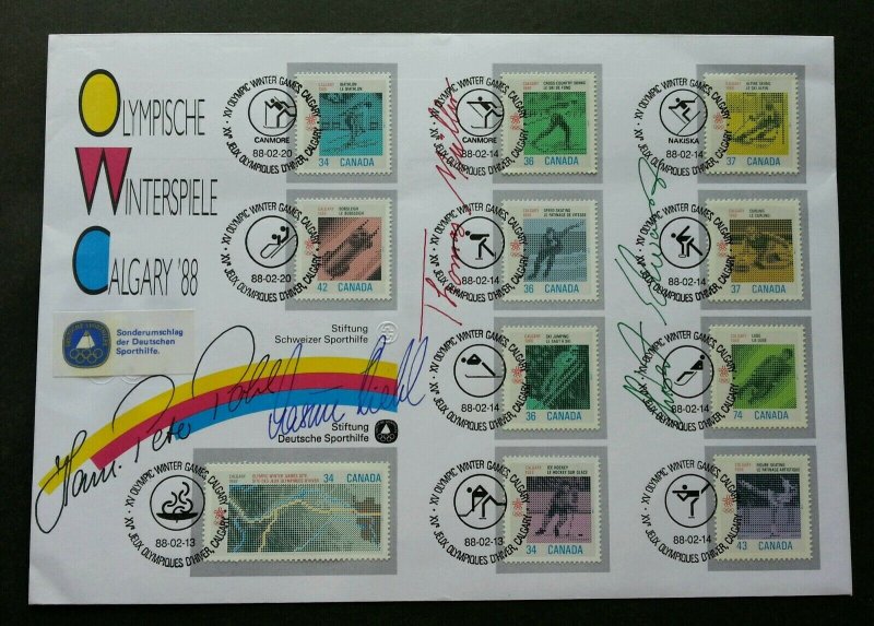 Canada Olympic 1988 Sport Games (FDC) *signed *different PMK *see scan *rare