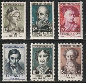 France 1957 Famous Persons, Jules Guesde etc (6v Cpt) V Fine MNH CV$25
