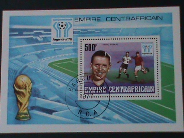 ​CENTRAL AFRICAN-1978 WORLD CUP SOCCER-ARGENTINA'78 FANCRY CANCEL S/S VF