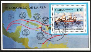 Caribbean 1982 Sailing Ships PHILEXFRANCE'82 S/S Used / CTO