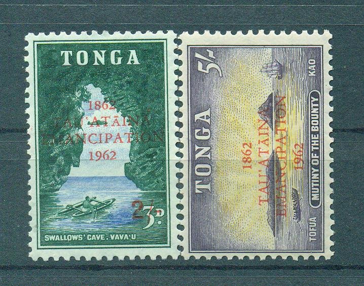 Tonga sc# 119-126 mh cat value $8.70