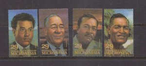 MICRONESIA - 1993 LOCAL LEADERS - 4V - MINT NH