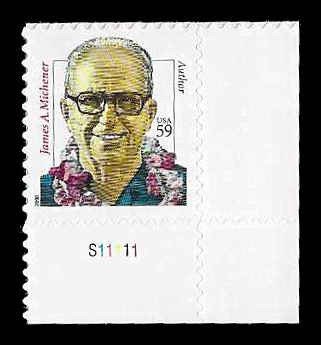 PCBstamps  US #3427A 59c James A. Michener, MNH, (27)