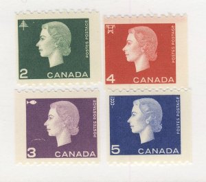 Canada Mint Coil Stamps;  #406 to #409 - Coils