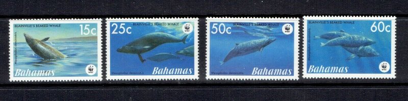 BAHAMAS - 2006 WWF WHALES - SCOTT 1206 TO 1209 - MNH 