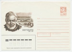 Postal stationery Soviet Union 1989 Ernest Hemingway - Writer