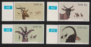 SWA Antelopes 4v Control Numbers 1980 MNH SG#345-348 MI#472-475