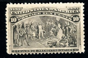 USAstamps Unused FVF US 1893 Columbian Expo Presenting Natives Scott 237 OG MNH
