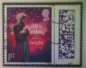 Great Britain, Stanley Gibbons 5101, used(o), 2023, Christmas: Angel, 1st-matrix