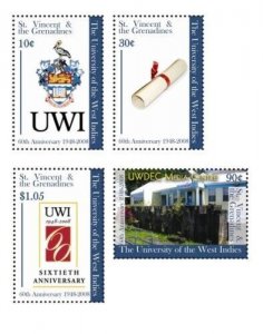 St. Vincent 2008 - SC# 3613-6 University of West Indies - Set of 4 Stamps - MNH