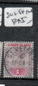 LEEWARD ISLANDS QV 1D SG2 ST PETERS   SON CDS VFU         P0326B H