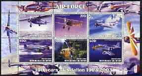 BENIN - 2003 - Aviation, 100th Anniv - Perf 6v Sheet #2 - M N H - Private Issue
