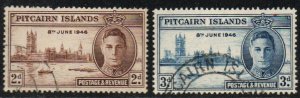 Pitcairn Islands Sc #9-10 Used