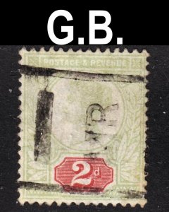 Great Britain Scott 113 VF used.  Lot #C. Unusual cancel. FREE...