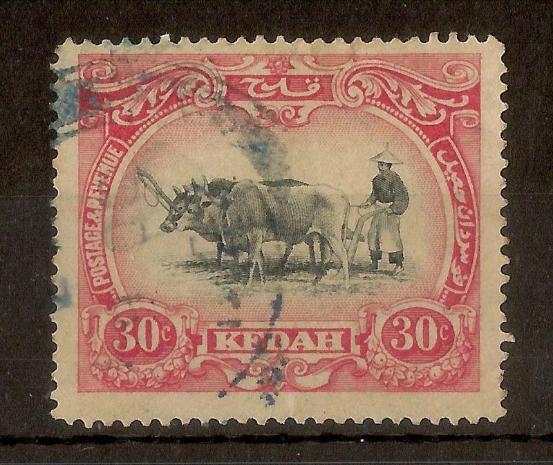 Kedah 1912 30c SG8 Used