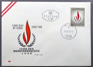 Austria #819 First Day Cover Intl. Human Rights Year