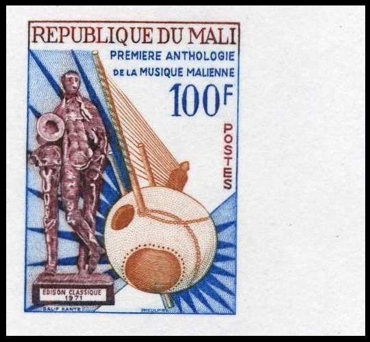 Mali 182 imperf,MNH.Michel 341.Anthology of Music of Mali,1972.Edison Classique.